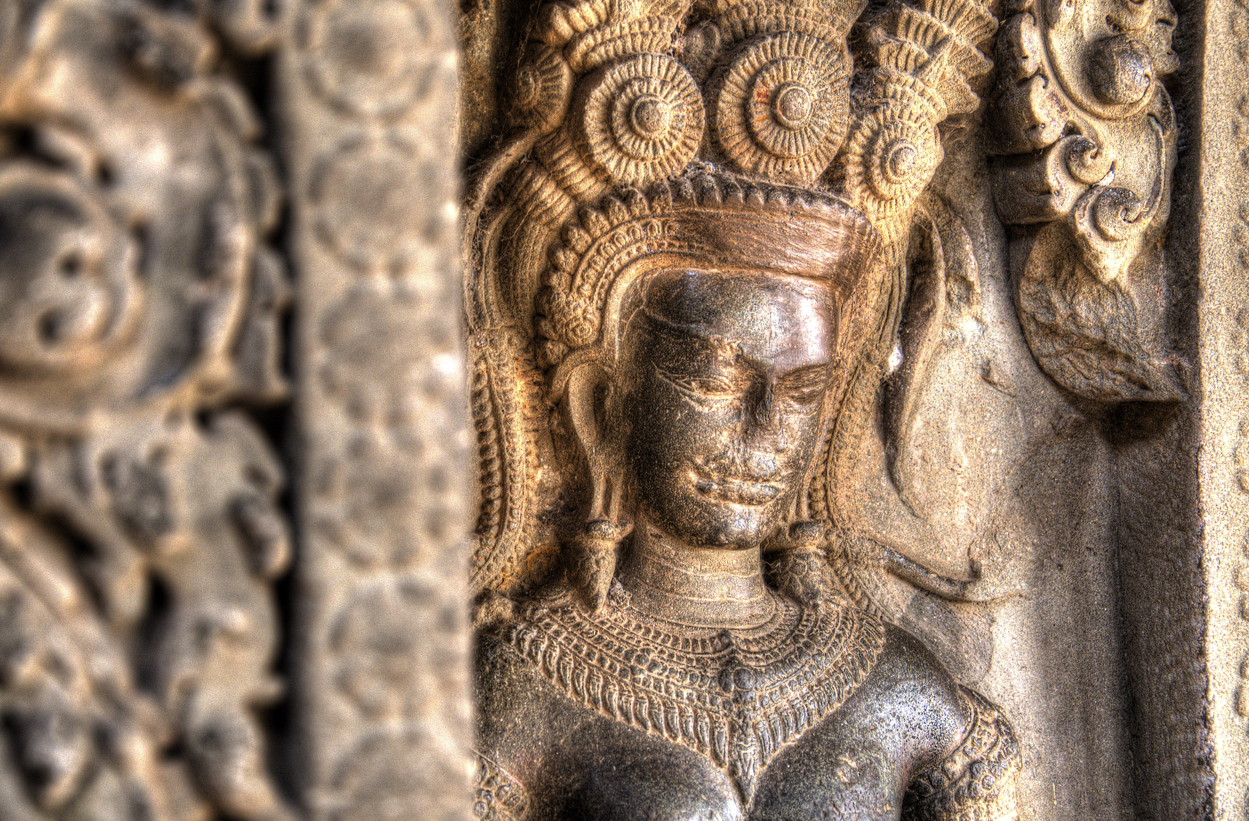 Angel sculpture at Angkor Wat Cambodia